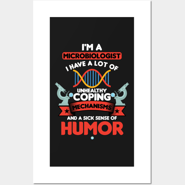 Funny Microbilogist Student Gift Wall Art by woormle